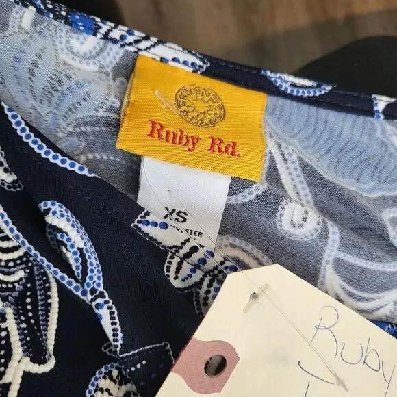 Ruby Rd Blue Blouse XS size - Picture 4 of 5